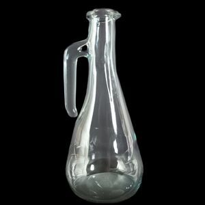 Vetreria Etrusca Vintage Aqua Green Glass Decanter With Handle Made in Italy
